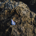 Medium Blue & Purple Oyster Ceramic Necklace