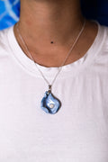 Light Blue Oyster Ceramic Necklace
